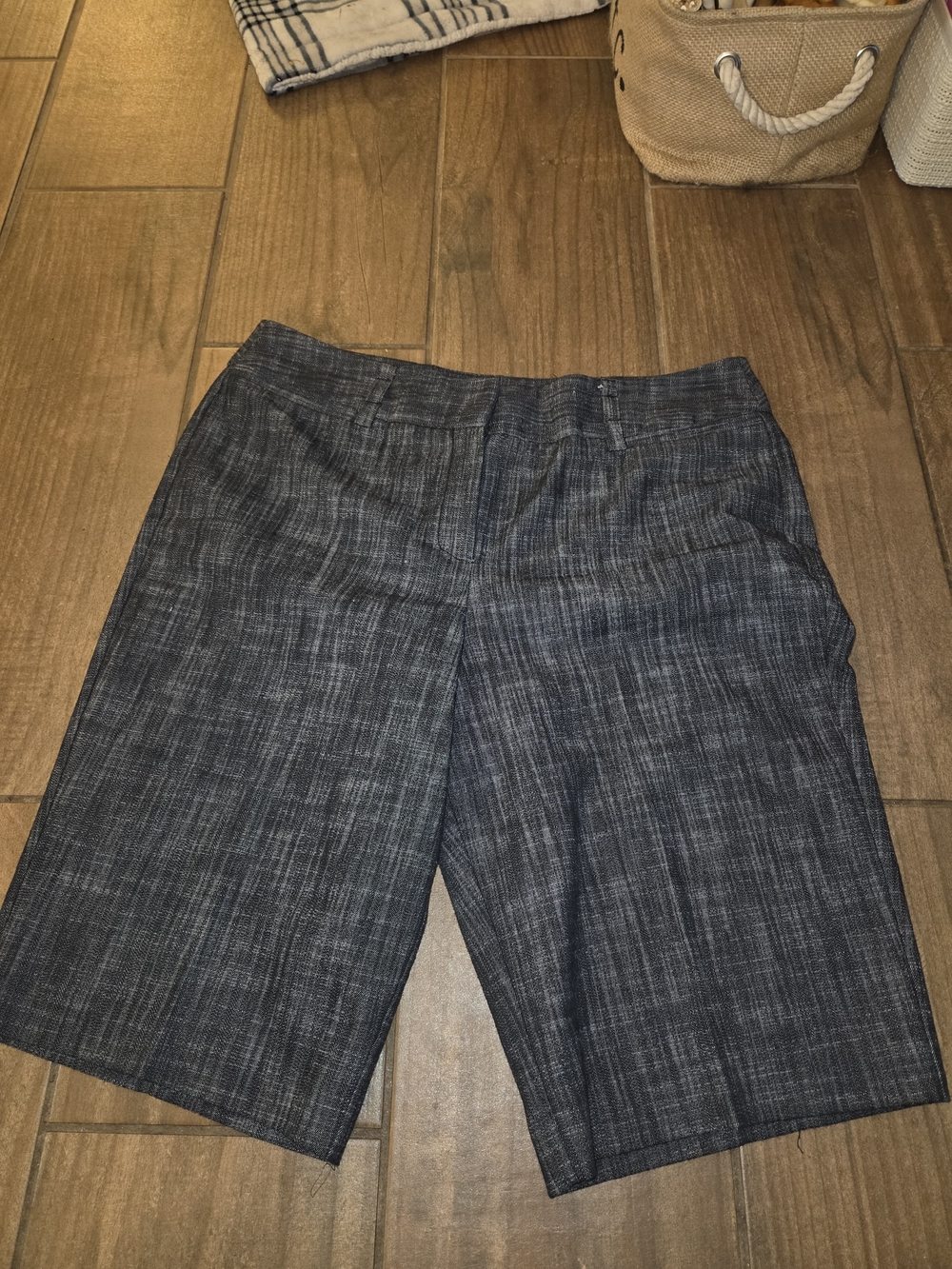 new directions Women's Charcoal Flat-Front Shorts